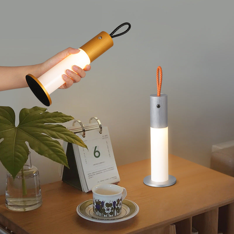 Portable Carrying Cord Cylinder Table Lamp