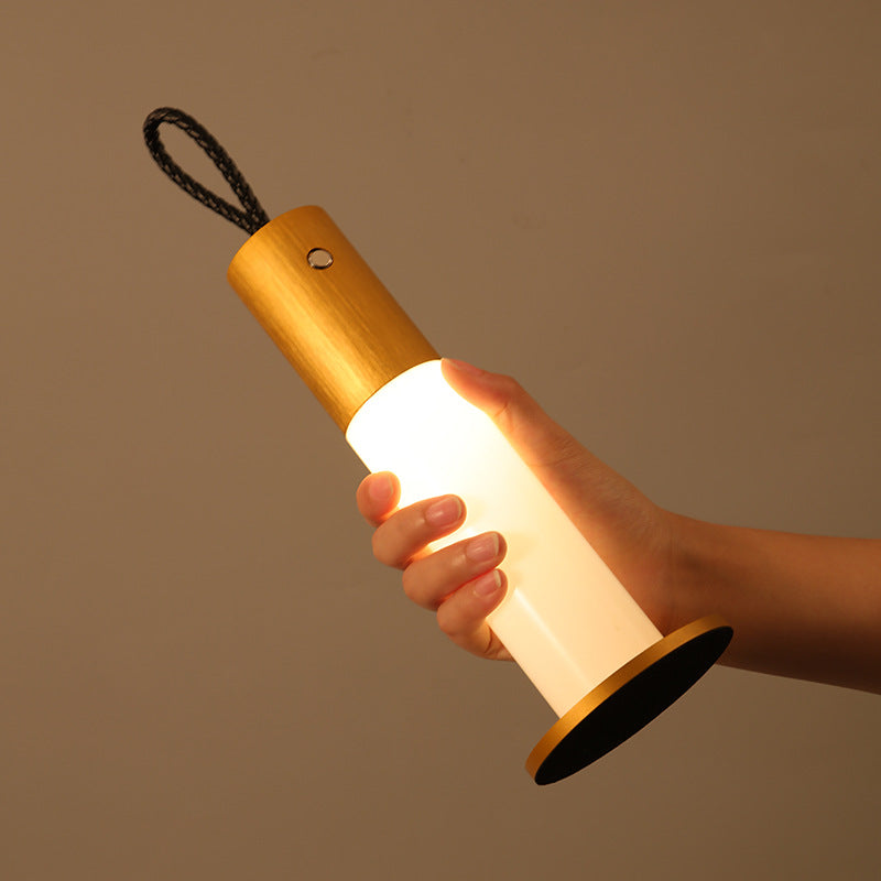 Portable Carrying Cord Cylinder Table Lamp