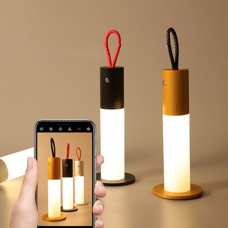 Portable Carrying Cord Cylinder Table Lamp