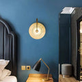 Round Glass Iron Scone Wall Lamp