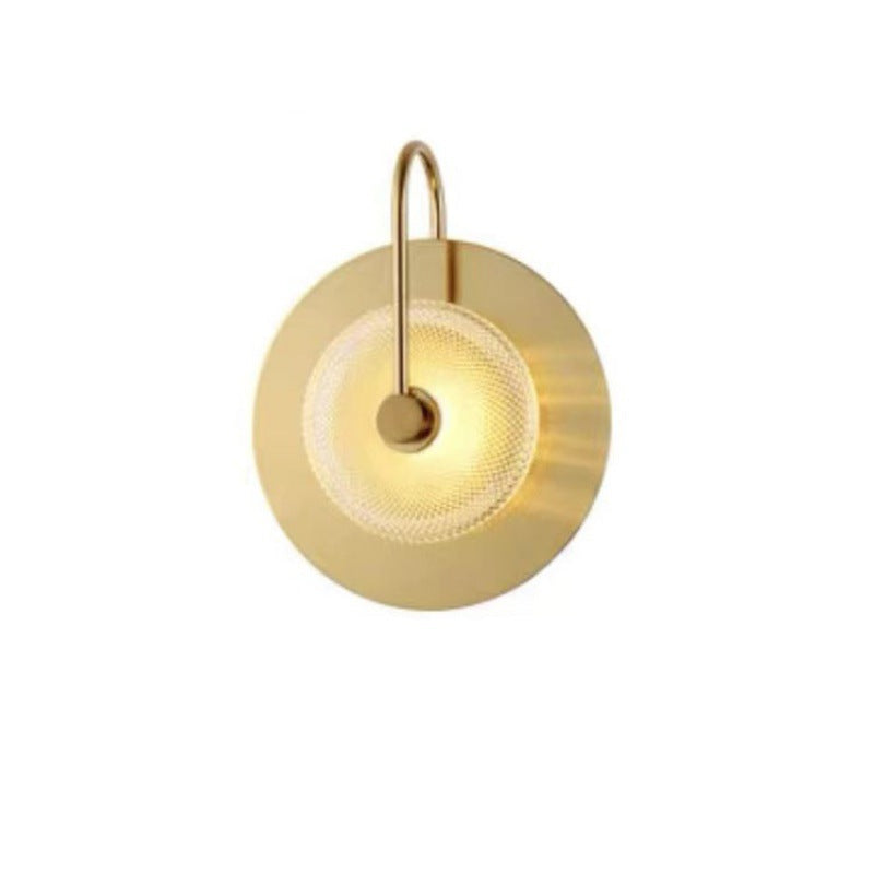 Round Glass Iron Scone Wall Lamp