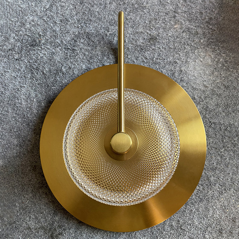 Round Glass Iron Scone Wall Lamp