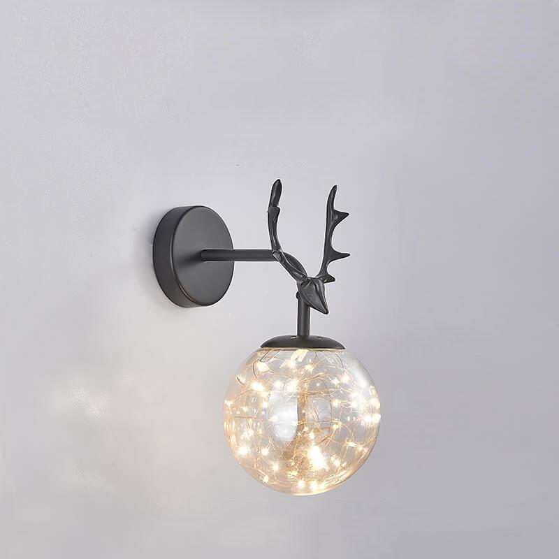 Antler Glass Ball Wall Lamp
