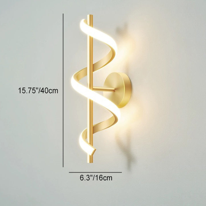 Spiral Hardware Aluminum Silicone Wall Lamp