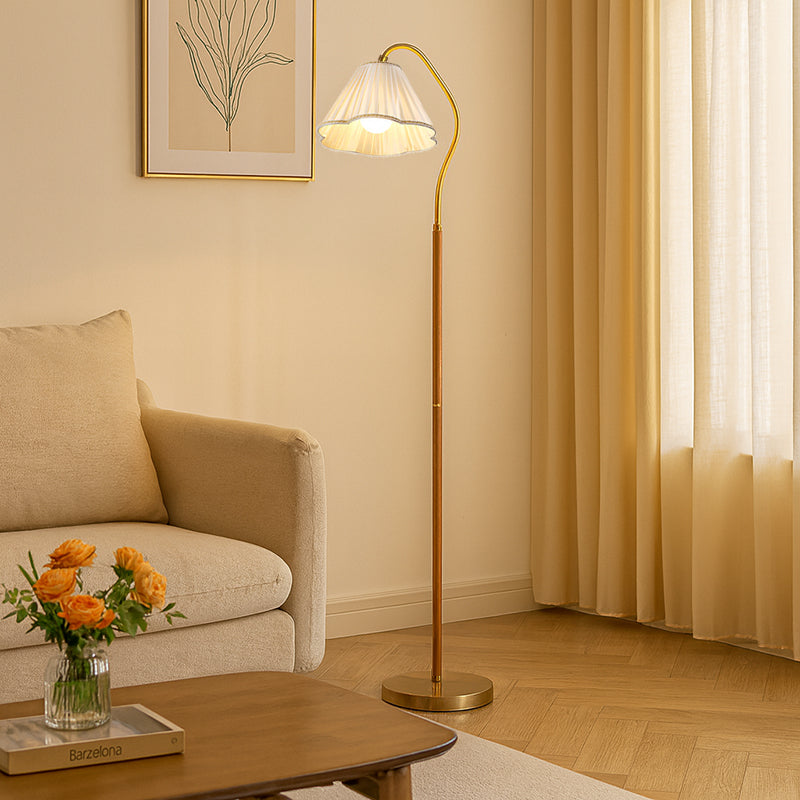 Japanese Vintage Flower Solid Floor Lamp