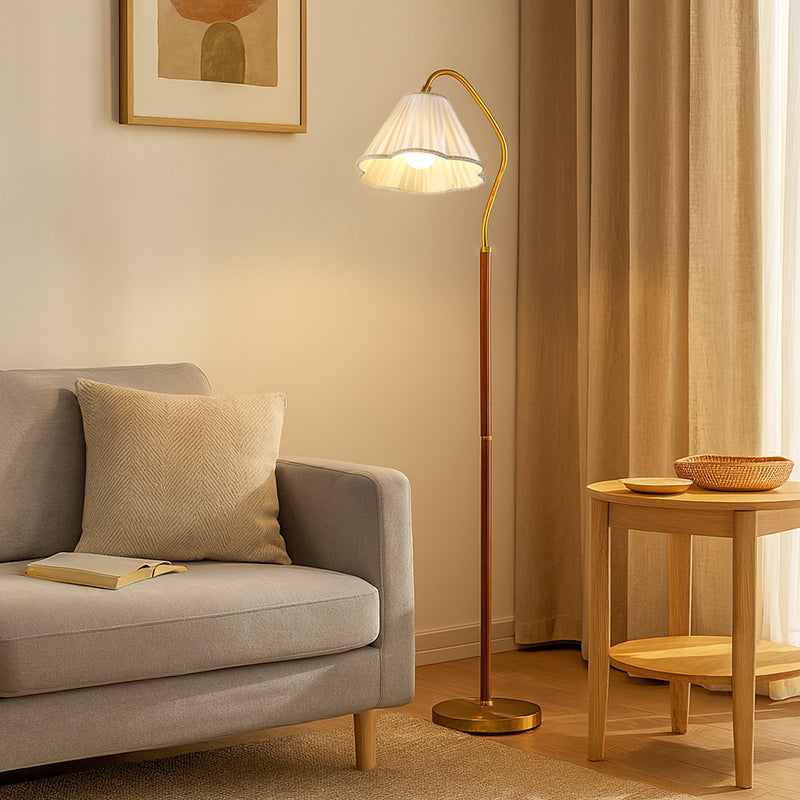 Japanese Vintage Flower Solid Floor Lamp