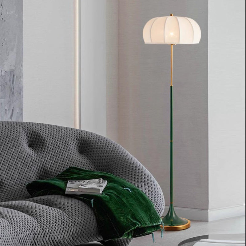 Contemporary Retro Fabric Metal Floor Lamp