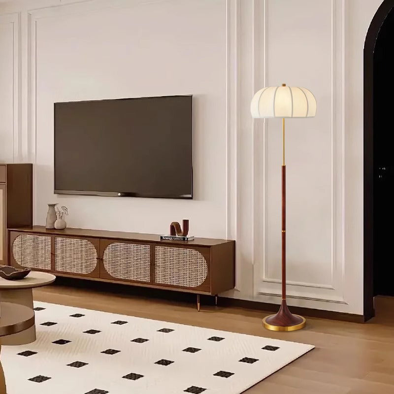 Contemporary Retro Fabric Metal Floor Lamp