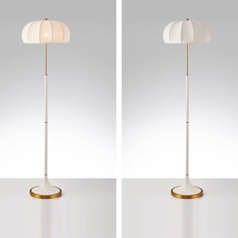Contemporary Retro Fabric Metal Floor Lamp