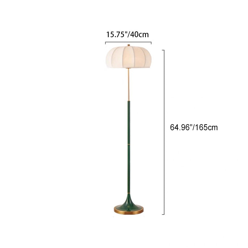 Contemporary Retro Fabric Metal Floor Lamp