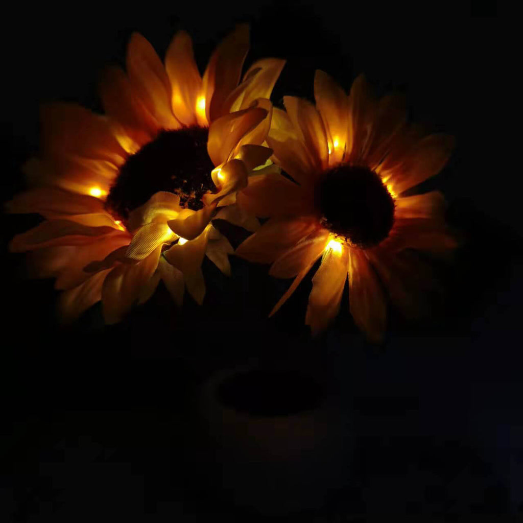Simulation Sunflower Night Table Lamp