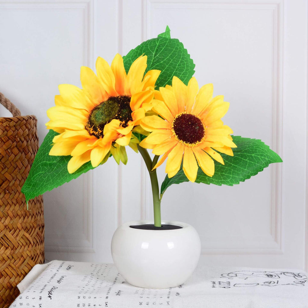 Simulation Sunflower Night Table Lamp