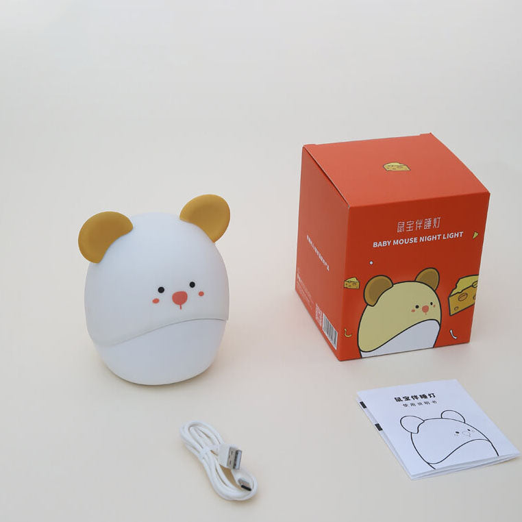 Cartoon Mouse Silicone Soft Table Lamp