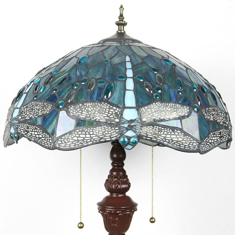 Dragonfly Glass Resin 2-Light Floor Lamp