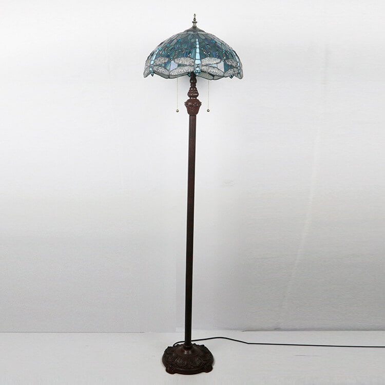Dragonfly Glass Resin 2-Light Floor Lamp