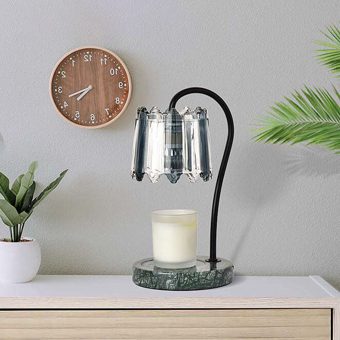 Glass Cone Suzutan Marble Table Lamp