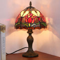 Tulip Stained Glass Round Table Lamp