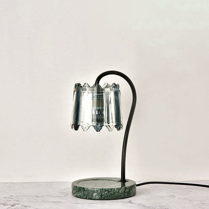 Glass Cone Suzutan Marble Table Lamp