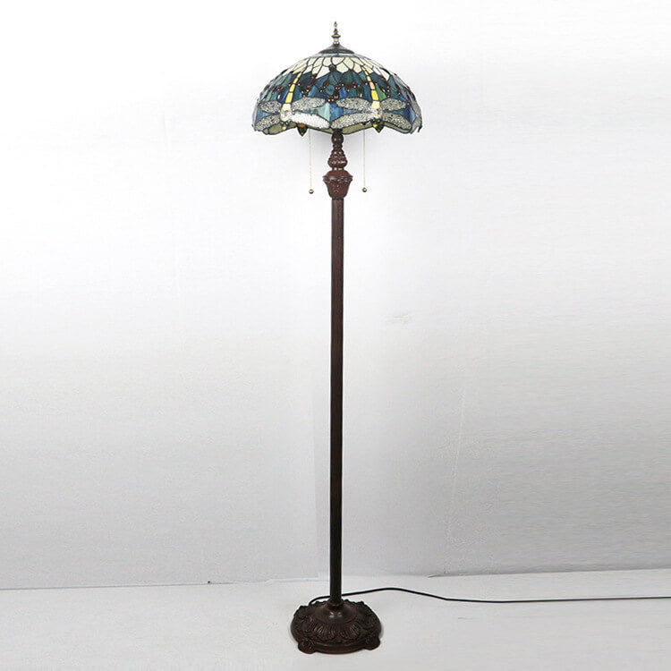 Dragonfly Glass Resin 2-Light Floor Lamp