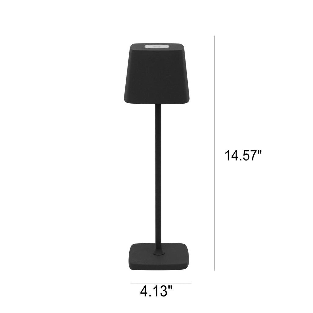 Square Solid Color Aluminum Table Lamp