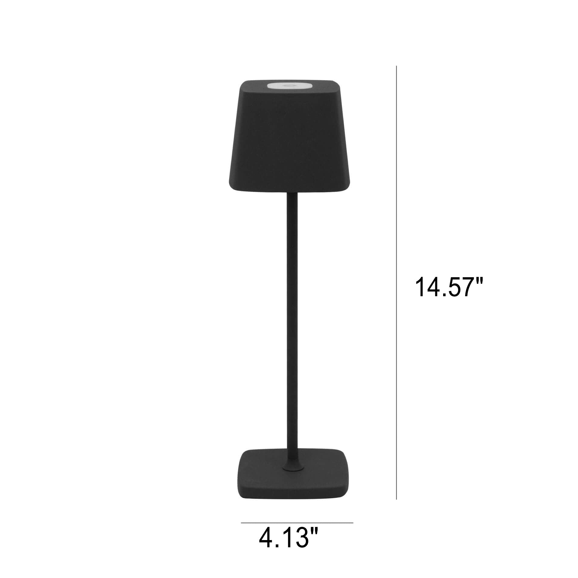Square Solid Color Aluminum Table Lamp