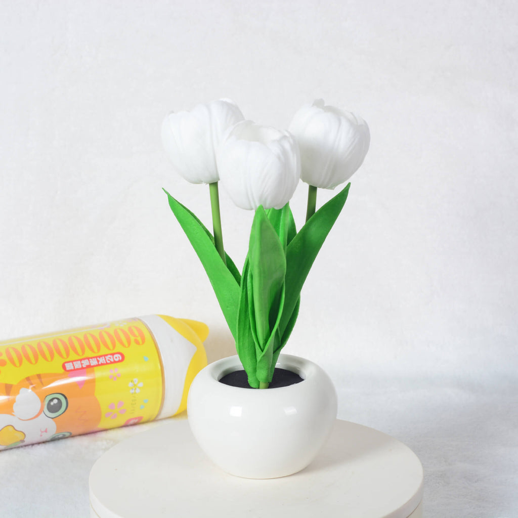 Simulation Tulip Peony Night Table Lamp