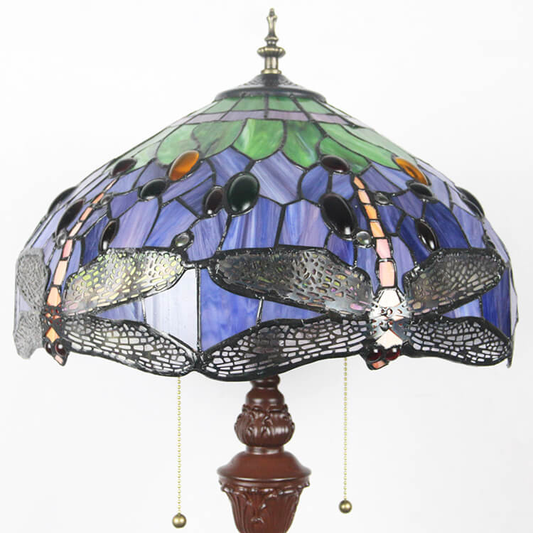 Dragonfly Glass Resin 2-Light Floor Lamp