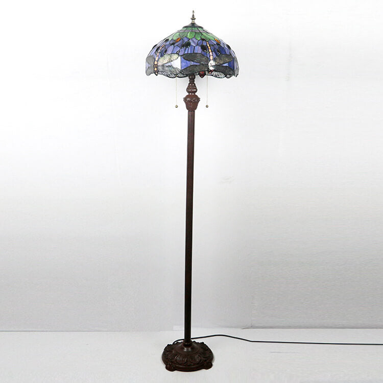 Dragonfly Glass Resin 2-Light Floor Lamp