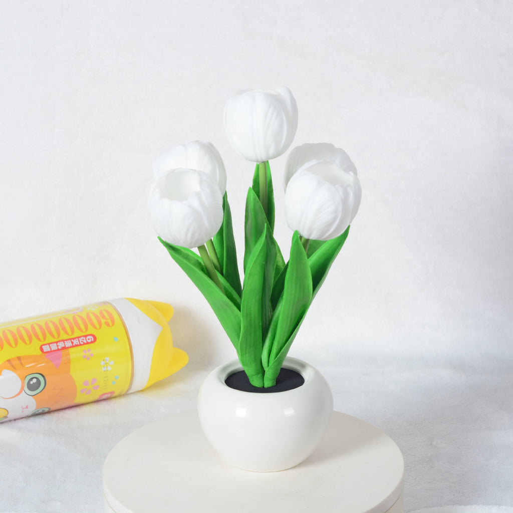 Simulation Tulip Peony Night Table Lamp