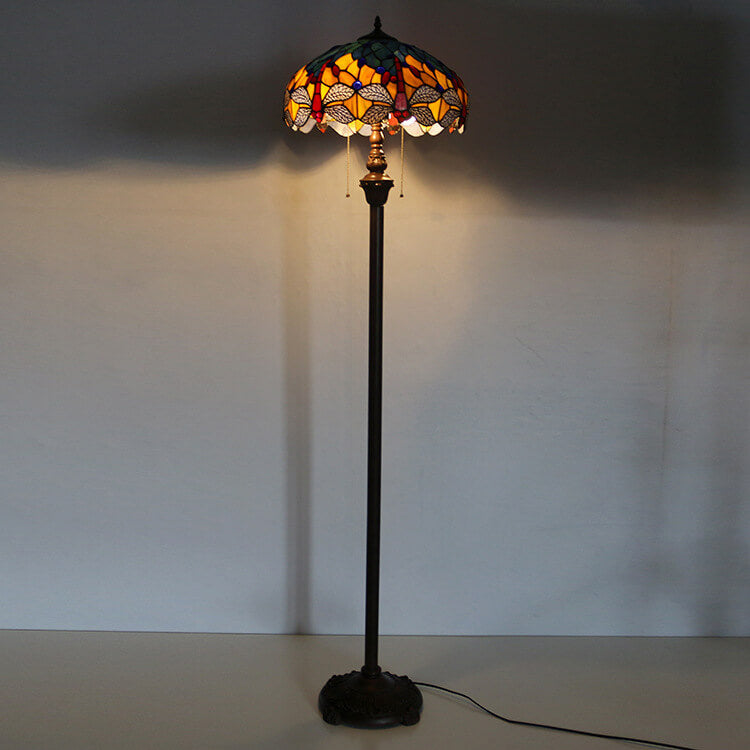 Dragonfly Glass Resin 2-Light Floor Lamp