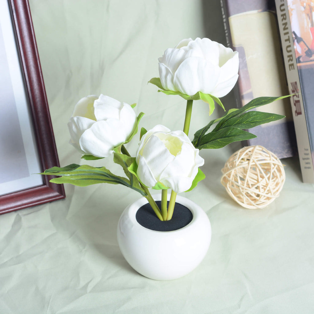 Simulation Tulip Peony Night Table Lamp