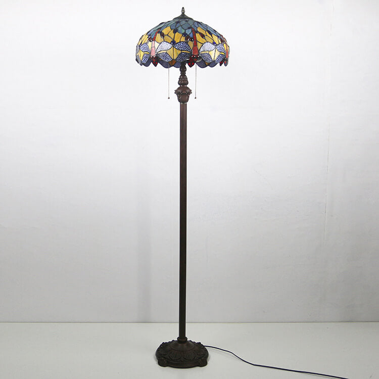 Dragonfly Glass Resin 2-Light Floor Lamp