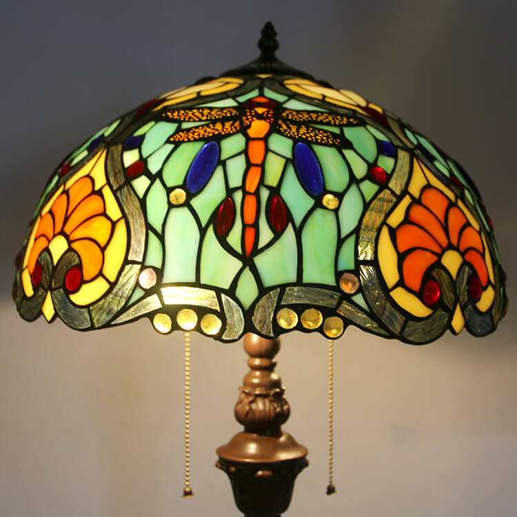Dragonfly Glass Resin 2-Light Floor Lamp