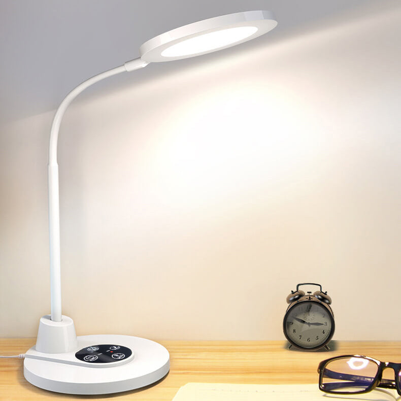Pure White Plastic Reading Table Lamp