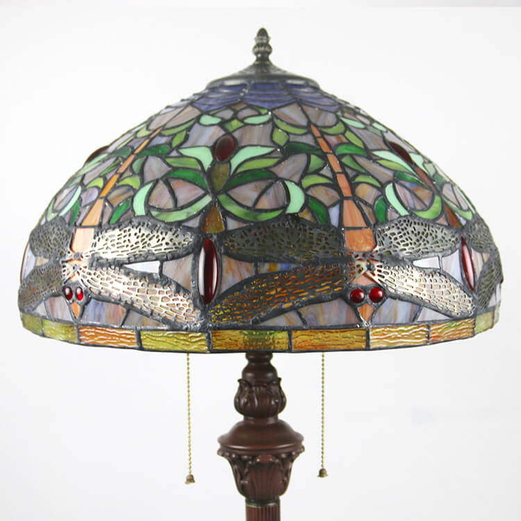Dragonfly Glass Resin 2-Light Floor Lamp