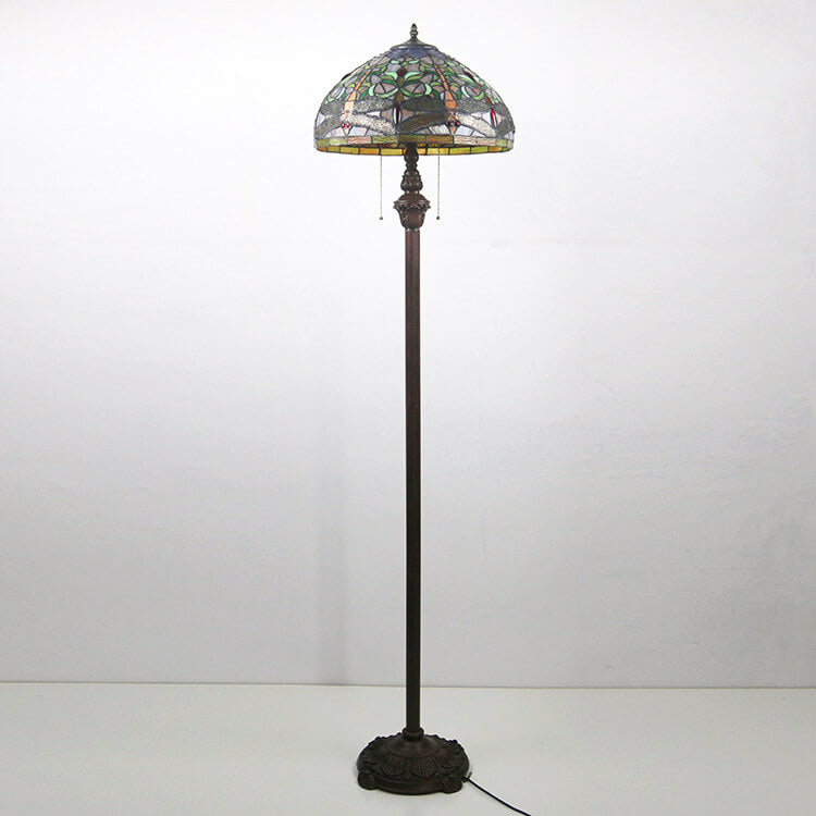 Dragonfly Glass Resin 2-Light Floor Lamp