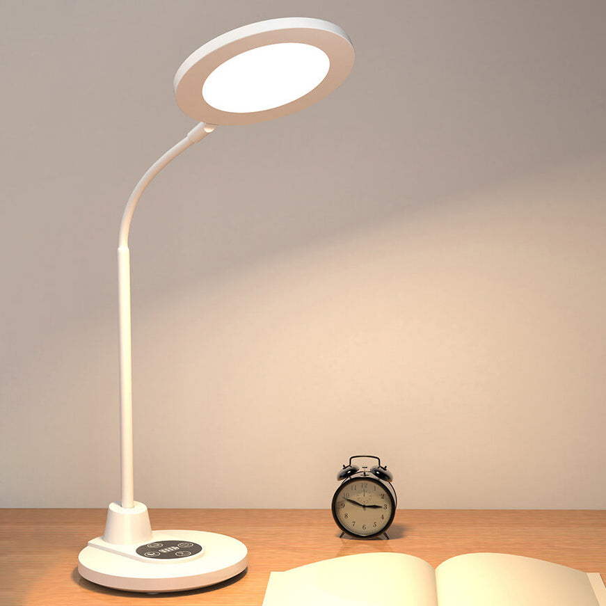 Pure White Plastic Reading Table Lamp