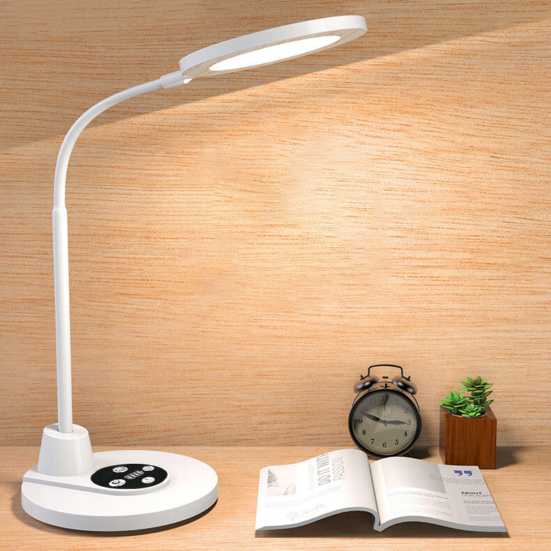 Pure White Plastic Reading Table Lamp