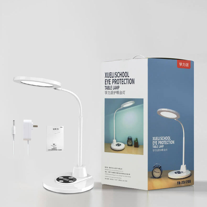 Pure White Plastic Reading Table Lamp