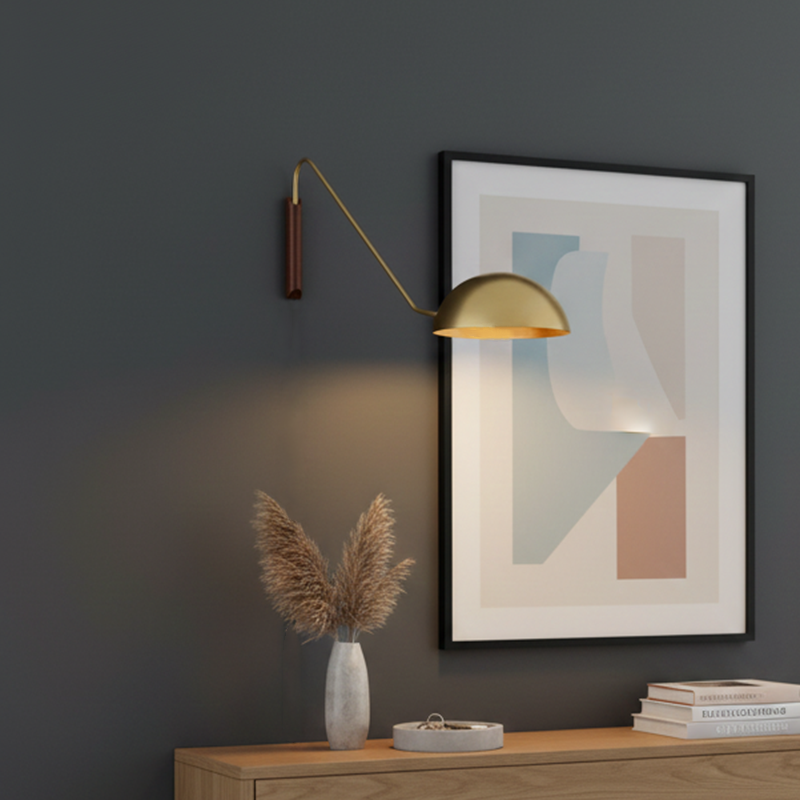 Hemisphere Iron Bedroom Wall Lamp