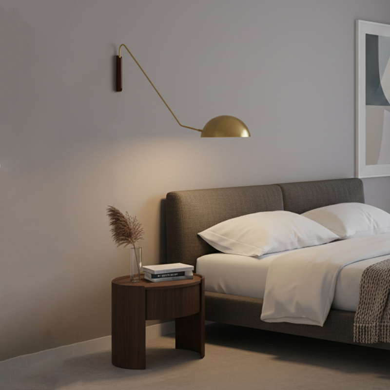 Hemisphere Iron Bedroom Wall Lamp