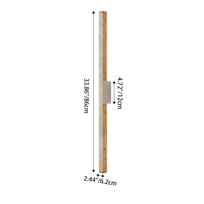 Yellow Travertine Long Strip Wall Lamp