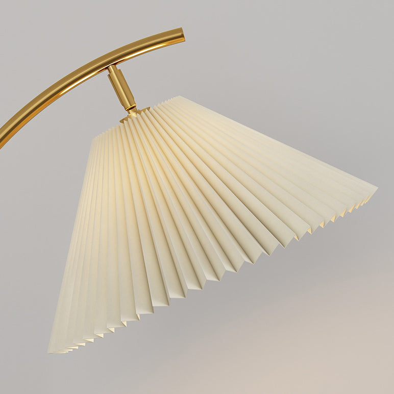 Pleated PVC Iron Pole Floor Lamp