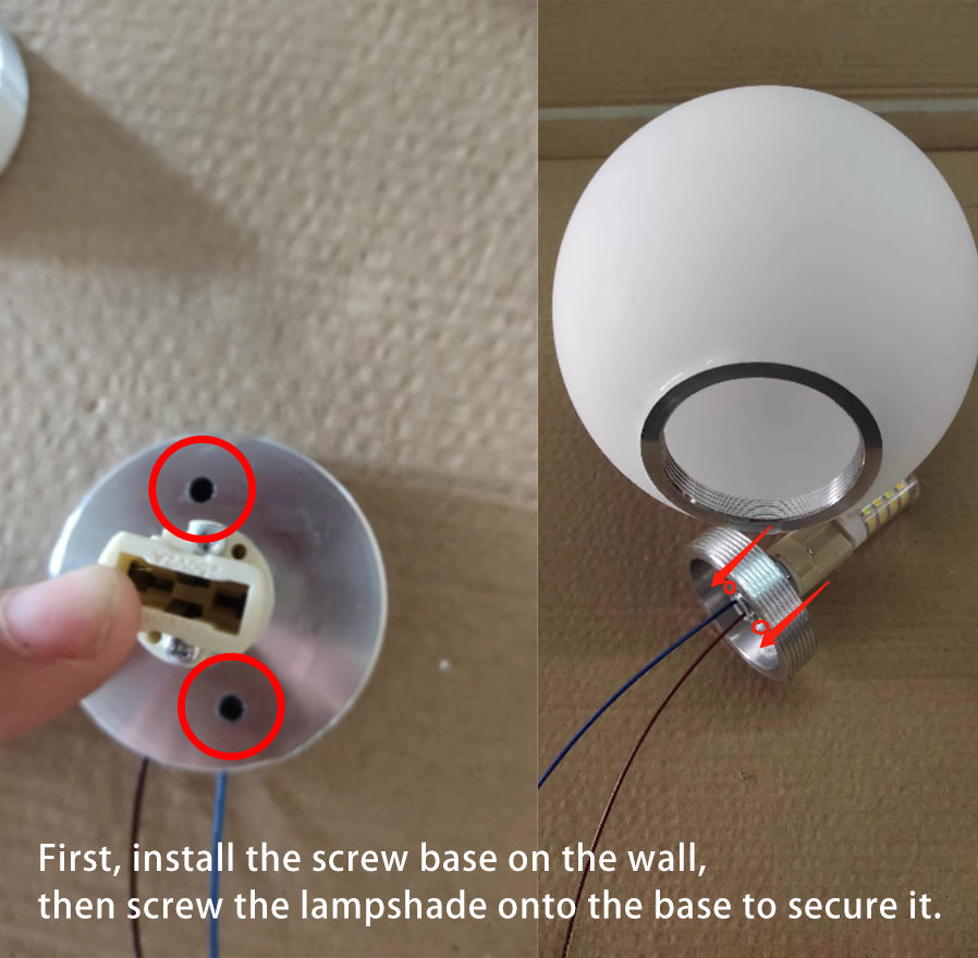 Orb Glass Living Room Wall Lamp