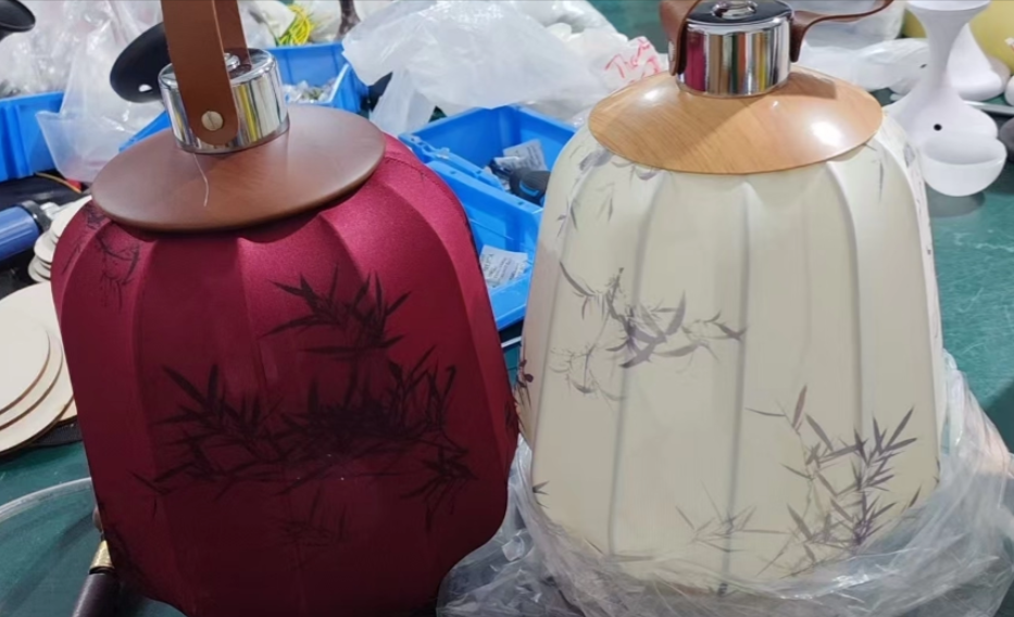 Cylinder Wood Fabric Living Table Lamp