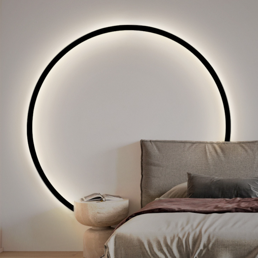 Aluminum Acrylic Circle Ring Wall Lamp
