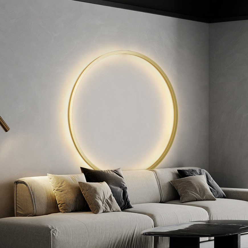 Aluminum Acrylic Circle Ring Wall Lamp