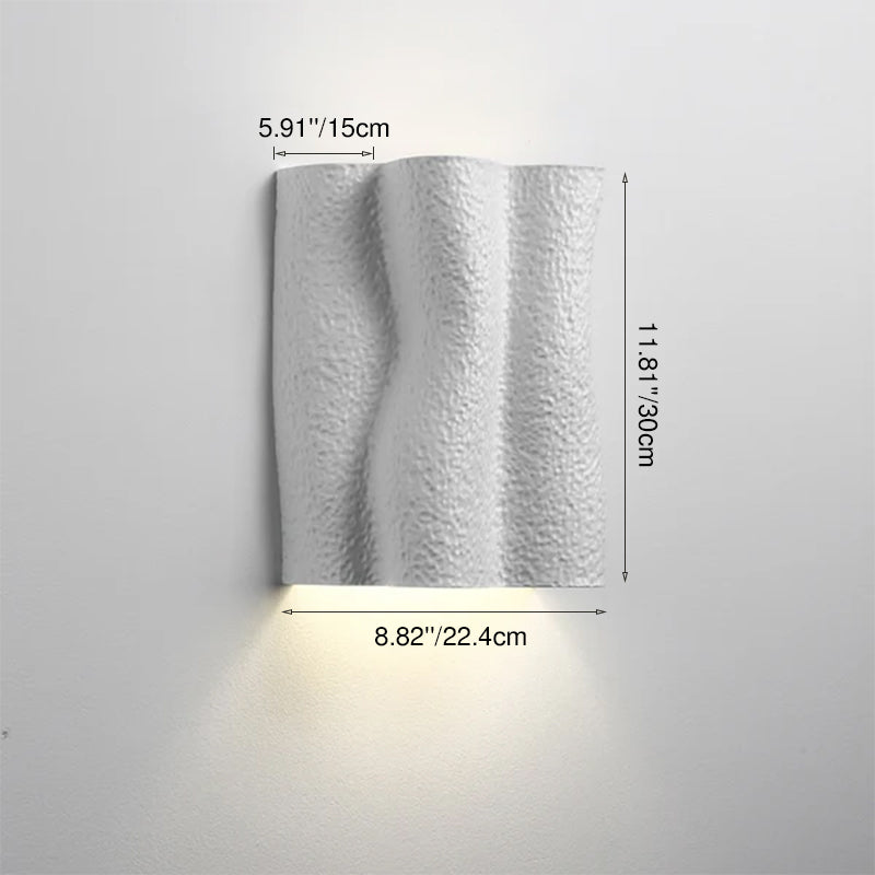 Pleated Prism Resin Glass 2-Light Wall Lamp