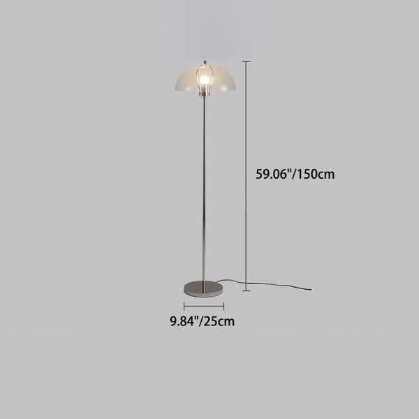 Half Round Long Acrylic Floor Lamp