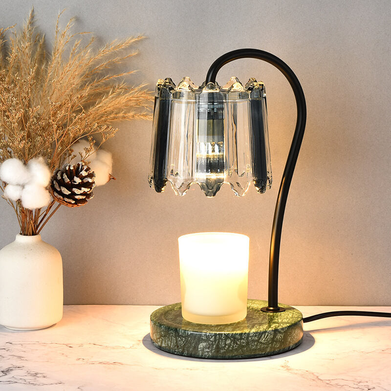 Glass Cone Suzutan Marble Table Lamp